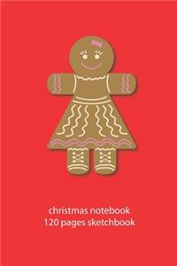 christmas notebook 120 pages sketchbook