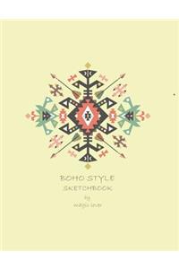 Boho style sktechbook