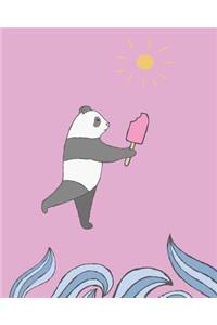 Panda Eating Ice Cream Journal