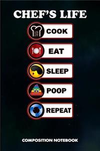 Chef's Life Cook Eat Sleep Poop Repeat