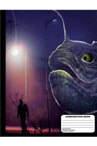 Purple Sea Monster on Land Composition Notebook Dot Grid Paper - 200 Pages / 100 Sheets, 9-3/4