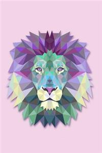 Polygonal Geometric Lion's Head Notebook Journal