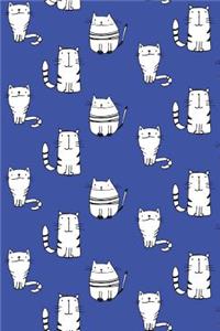 Bullet Journal Notebook for Cat Lovers Sketchy Cats Pattern 3