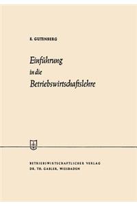 Einführung in die Betriebswirtschaftslehre