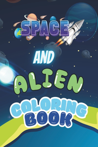 Space and Alien Coloring Book