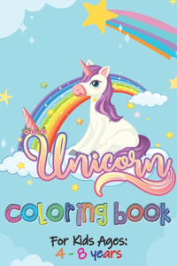 Unicorn Coloring books for kids Ages 4-8 years