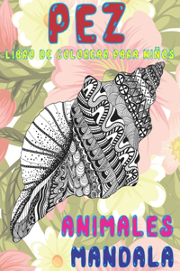 Libro de colorear para niños - Mandala - Animales - Pez