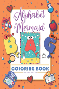 Alphabet Mermaid coloring book for kids