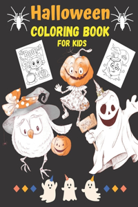 Halloween coloring book for kids: 45 unique kids halloween coloring pages with cute witch's, ghost, bats, pumpkin & scary house - Perfect halloween gifts for kids ages 4 - 10