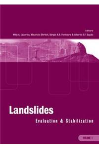Landslides: Evaluation and Stabilization/Glissement de Terrain: Evaluation Et Stabilisation, Set of 2 Volumes