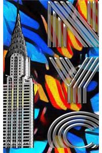 Iconic Chrysler Building New York City Sir Michael Huhn pop art Drawing Journal