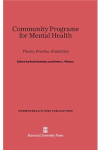 Community Programs for Mental Health