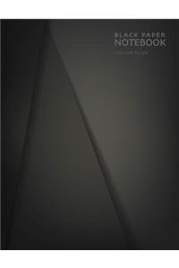 Black Paper Notebook College Ruled