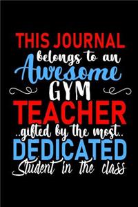 This Journal belongs to an Awesome Gym Teacher
