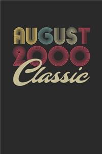 Classic August 2000: Graph Paper Notebook / Journal (6" X 9" - 5 Squares per inch - 120 Pages) - August Birthday Gift Idea