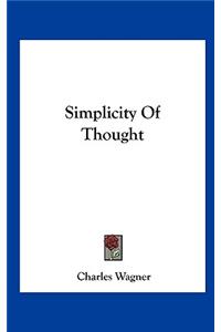 Simplicity of Thought