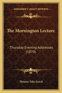 Mornington Lecture