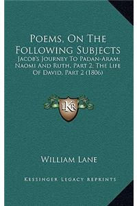 Poems, On The Following Subjects