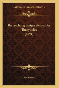 Besprechung Einiger Stellen Des Thukydides (1894)