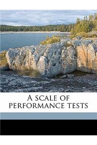 A Scale of Performance Tests