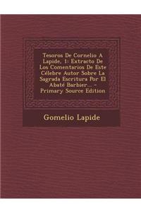Tesoros De Cornelio A Lapide, 1