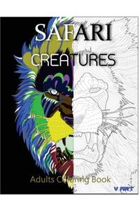 Safari Creatures: Adults Coloring Book