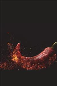 Burning Hot Red Chili Pepper Journal: 150 Page Lined Notebook/Diary