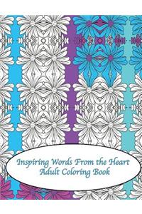 Inspiring Words From the Heart Adult Coloring Book