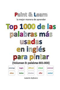Top 1000 de las palabras más usadas en inglés (Volumen 9 palabras 801-900)