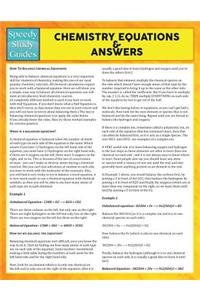 Chemistry Equations & Answers