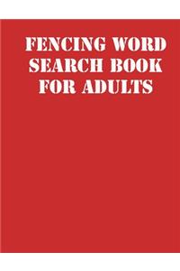 Fencing Word Search Book For Adults
