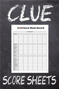 Clue score sheets