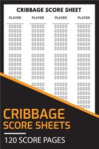 Cribbage Score Sheets 120 Score Pages