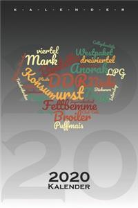 Ossi Wortwolke Kalender 2020