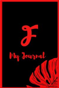 My Journal with the initial F