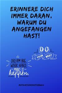 Erriner Dich Immer Daran Warum Du Angefangen Hast! Do Your Best