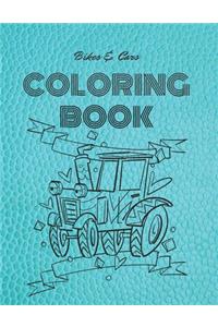 Bikes & Cars Coloring Book