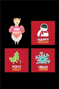 Happy holiday holly jolly hello winter