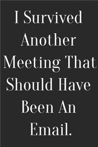 I survived another meeting that should've been an email