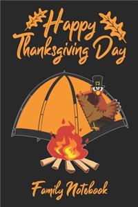 Happy Thanksgiving Day Family Notebook