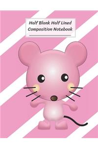 Half Blank Half Lined Composition Notebook