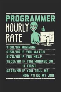 Programmar Hourly Rate $100 / HR Minimum $150 / HR If You Watch $175 / HR If You Help $200 / HR If You Worked On It First