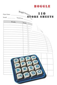 Boggle 110 Score Sheets