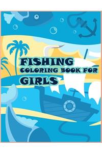 Fishing Coloring Book For Girls