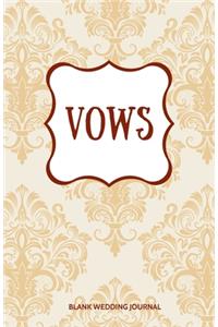 Vows Small Size Blank Journal-Wedding Vow Keepsake-5.5