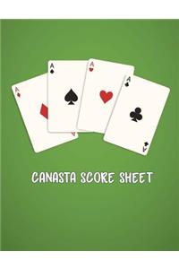 Canasta Score Sheet