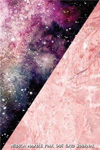 Nebula Marble Pink Dot Grid Journal