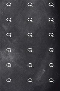 Monogram Q Pattern 2019 Weekly Planner Monogram Q Chalkboard 134 Pages