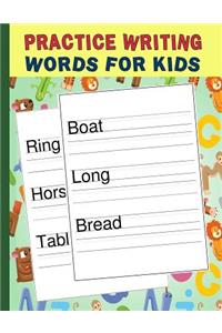 Practice Writing Words for Kids