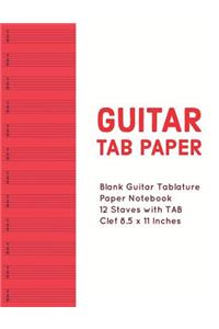 Guitar Tab Paper